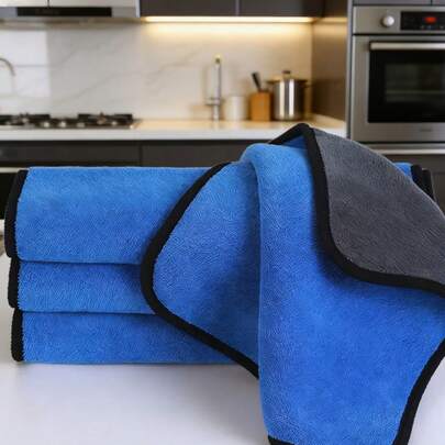 Bathroom, Super Soft Microfiber Cleaning Cloth, Car Cleaning Towel, Super Thick, Highly Absorbent, Soft And Non-Shedding, 3 Size Options, Essential Cleaning Towel