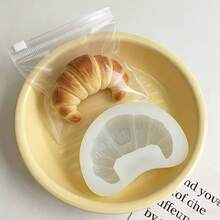 1个DIY牛角面包形状硅胶模具，可爱有趣的手工模具 - 牛角形狀模具 - 查看 7