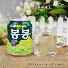 Suco Coreano Bebida Importada Refrescante Bonbon com Pedaços Uva Verde Haitai 238ml - 238ml - Visão 5