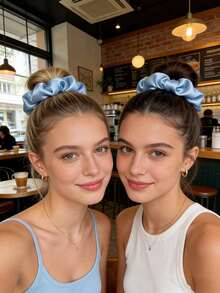 10个柔软缎面螺旋发圈，丝绸发绳，伴娘礼物，缎面发带，丝绸发饰，适合单身派对回礼、婚礼发饰（无损设计，浪漫礼盒填充物，适合新娘送礼会、DIY新娘纪念品），单身派对回礼，婚礼派对用品，生日派对，毕业季 - A - 查看 4