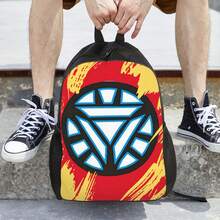 I-Iron-Man Simple And Streamlined Single-Layer Backpack An Easygoing Companion For School, Daily Walks, Or Light Travel Packing - đen - Xem 5