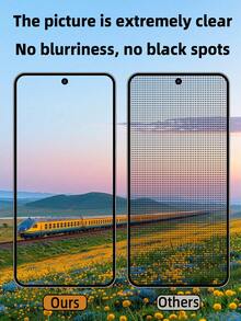 2pcs Full Coverage Tempered Glass Screen Protector, Compatible With OPPO, Full Coverage, Anti-Peeping, Anti-Scratch, Anti-Fingerprint, Easy Installation, No White Edges, No Bubbles - Black - View 9