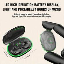 Sleep Invisible TWS Wireless Earbuds, HiFi Stereo, LED Digital Display, Low Latency Gaming, Ergonomic Lightweight Sleep Headphones, Compatible With IOS & Android, Comfort Fit For Travel & Fitness - Multicolor - View 10