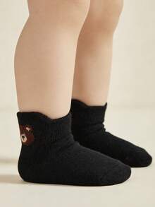 5 Pairs Baby & Kids Cute Bear Design Breathable Soft Comfortable Fashionable Socks - Multicolor - View 3