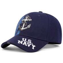 1pc Men's US NAVY Letter & Anchor Embroidered Baseball Cap, Streetwear Casual Hat For Spring/Autumn Outdoor, Travel, Beach,Summer,Holiday - Multicolor - View 9