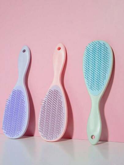 1支防气垫发梳，干湿两用，轻松梳开打结，减少断发，适合所有发质，男女通用，美发造型工具，女士礼物，旅行/上学必备，返校季必备，度假必备，发梳，美发造型工具，发型，护发，发梳，发梳套装，卷发梳，防气垫，女士发梳，沙龙级美发造型工具