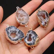 1 Piece Natural Stone Connectors Crystal Agates Charms Stone For Jewelry Making DIY Necklace Bracelets Handicrafts Accessories - 15x25-20x30mm - View 11