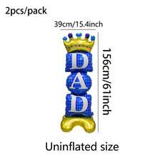 1pc/2pcs New 61-Inch Large Base DAD Foil Balloon - Perfect Room Decor For Father's Day Celebration - DAD Base - View 9