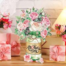1 Stück "Beste Mama aller Zeiten" Blumenstrauß Acryl Hängeschild - Muttertags Geschenk Wanddekoration - Verschiedenfarbig - Übersicht 8