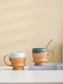 1 chiếc cốc sứ 430ml, cốc sữa ăn sáng, cốc yến mạch, cốc cà phê có quai xách, cốc nước dung tích lớn, cốc trà hoa, cốc đôi, cốc cà phê Latte Art, cốc Espresso, cốc nước văn phòng, cốc sứ tráng men rạn độc đáo, cốc đựng đồ uống, cốc cà phê, cốc sứ - Nhiều màu - Xem 3