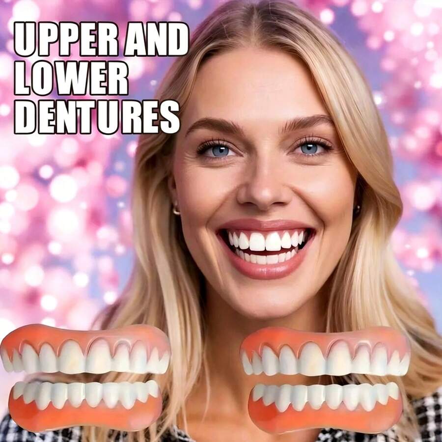 1Set/2Pcs/3Pcs Silicone Fake Teeth Dental Decor Halloween Cos Photo Main Storage Bag Box Accessory Unisex 1pc. - Boxed Tooth Stickers - View 1