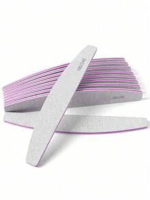 Dũa móng tay hình bán nguyệt chuyên nghiệp, độ nhám 180/240, dụng cụ làm móng, dụng cụ làm móng nghệ thuật, móng giả, dụng cụ làm móng (dùng cho móng vá) - Xám - Xem 1