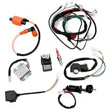 Electrics Para Atv Quad 125/150/200/250cc Cdi Coil Cableado Conjunto de Estator CDI de Arnés de Cableado Eléctrico for ATV QUAD 250CC - A - Ver 1