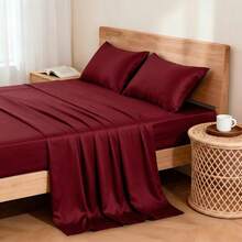 SERAPHINEX Sheet Sets With Pillowcases - Wine Red - View 3