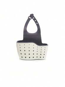 1pc Adjustable Strap Sink Hanging Basket With Silicone Storage Box, Drain Rack, Sponge Holder, Faucet Hanging Basket, Kitchen Storage Bag, Perfect For Storing Kitchen Sponges And Rags - Multicolor - View 8