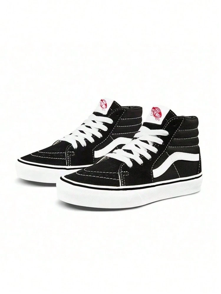 Vans SK8-Hi Retro Fashion Color Block High-Top Sneakers For Boys, Girls, And Children (VN000D5F6BT) - Black and White - View 1