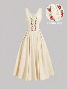 Women Midi Dresses - Navy Blue - View 9