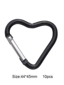10pcs Aluminum Carabiner Keychain Clips - Assorted Shapes (Star, Heart, Bone, D-Shape) For Keys, Bags & DIY Crafts, Lightweight Metal Snap Hooks For Phone Straps & Outdoor Gear - Aluminum Carabiners - View 39
