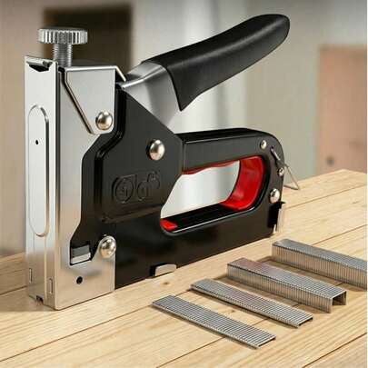 This Is A Cool Thing: 4-In-1 Heavy Duty Staple Gun, Stainless Steel Manual Nailer For T/U/I/П Type Nails, Versatile DIY Tool For Upholstery & Woodwork