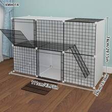 宠物围栏狗笼小型室内家用隔离屏障兔猫别墅狗窝宠物笼 - 彩色 - 查看 12