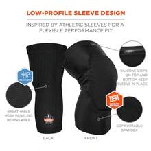 Ergodyne ProFlex 525 - Rodilleras ligeras acolchadas - Negro - Ver 3