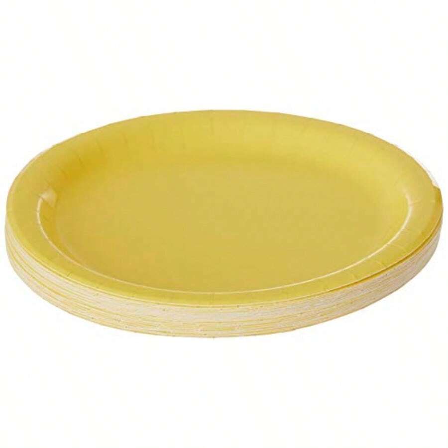 Creative Converting Touch of Color Platos de postre de papel 24 unidades Mimosa 6.7 pulgadas - Mimosa - Ver 1