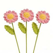 1pc/3pcs/5pcs Artificial Crochet Sunflower, Rose, Tulip, Lily Flower, Fake Flowers, Lifelike Flowers, Desktop Decor, Wall Decor, Suitable For Birthday Gift, Anniversary Gift, Mother's Day Gift, Christmas Gift, Event & Home Decor, Valentine's Day Gift - Multicolor - View 46