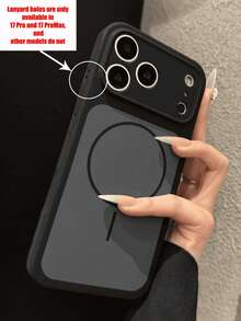 Funda de teléfono magnética inalámbrica de carga con silicona líquida de lujo con degradado, resistente a golpes y protectora para iPhone 17 Pro Max, 17 Pro, 17, 16, 15, 14, 13 Pro Max - Negro grafito - Ver 5