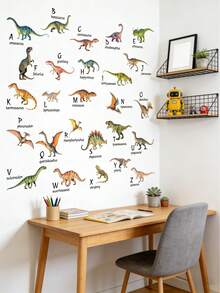Cartoon Dinosaur Wall Decals For Room Decoration Stickers For Living Room Bedroom Easy To Apply Wall Art - Multicolor - View 1
