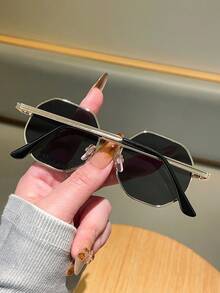 1pc Women's Retro Metal Multi-Frame Fashion Fashion Glasses - Multicolor - View 3