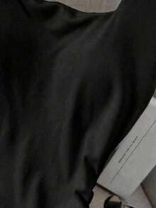 黑色夏季优雅吊带褶皱腰身修身迷你连衣裙，带衬垫，夏季款式，优雅 - 黑色 - 查看 6