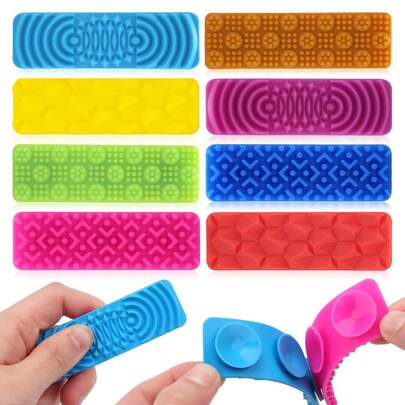 8 miếng giác hút có kết cấu sần sùi, dụng cụ massage thư giãn cho người lớn, miếng dán giảm lo âu cho người tự kỷ, ADHD, quà tặng cần thiết cho bàn làm việc văn phòng dịp lễ.