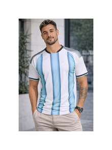 Albiceleste Argen Thai Jersey 1.1 Men's Fan Jersey High Quality 25/26 - Blue/White - View 2