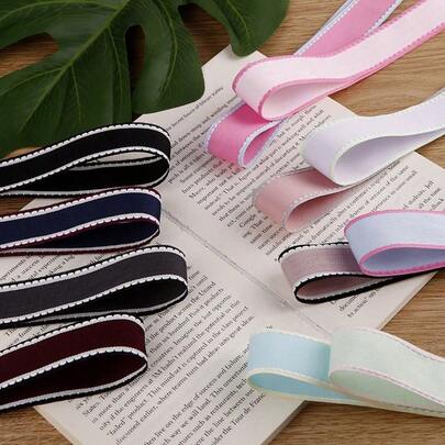 Ribbed Dotted Satin Ribbon, DIY Handmade Bow Hair Accessories, Shoe Flower Decor Supplies, Gift Box Floral Decoration Fabric Tape