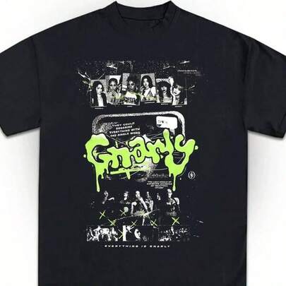 KATSEYE Gabriela Vintage Bootleg Överdimensionerad Y2k T-shirt Eyekon Kpop Merch Kortärmad Sophia Manon Lara Daniela Megan Yoonchae4