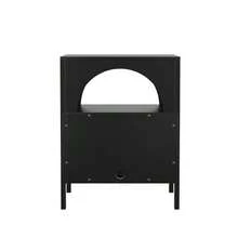 Modern Bedside Table With 2 Drawers And 1 Open Compartment, Ideal For Living Room, Bedroom And Hallway, Black, 45 X 40 X 58 Cm, 1 Unit. - Black - View 8