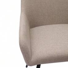 Classic Dining Chairs With Wide Seat, High Armrests & Metal Legs | 2-Piece Comfort Set - Khaki - View 6