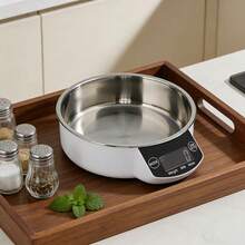 1个高精度厨房秤，带可拆卸碗，不锈钢液晶电子智能食品秤，小克烘焙秤，珠宝秤，咖啡秤，药材秤，厨房用品，厨房工具 - 銀 - 查看 7