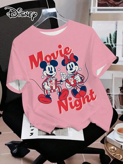  Áo thun nam Disney Mickey & Minnie Mouse kiểu dáng thường ngày, thích hợp mặc ở nhà.