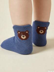 5 Pairs Baby & Kids Cute Bear Design Breathable Soft Comfortable Fashionable Socks - Multicolor - View 4