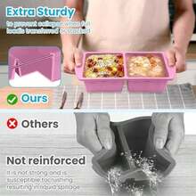 2 Pack Silicone Freezer Trays With Lid For Easy Storage Silicone Soup Freezer Molds 2 Cup ,Perfect For Ice Cube Tray Freezing Broth Sauces Store Leftovers , Leakproof, Easy Release Dishwasher - Màu xanh da trời - Xem 5