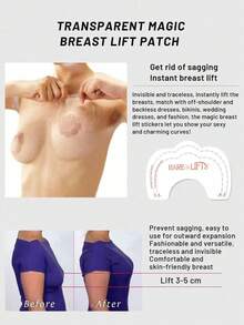 10/20pcs Invisible Seamless Self-Adhesive Bra Pads With Comfort Support, Perfect For Daily Casual Wear - Multicolor - View 8