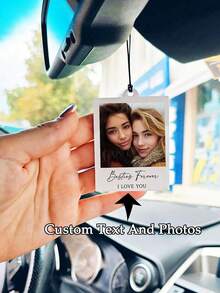 Personalised Photo Car Ornament Hanging Car Any Image Driving Test Pass Gift Idea First Car Charm Gift - Multicolor 2 - View 12