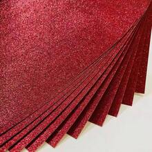 14 piezas de cartulina roja brillante de tamaño A4 y 250 g/m² - Adecuada para scrapbooking, decoración de fiestas de cumpleaños, invitaciones de boda, manualidades DIY - Papelería premium, material de alta calidad, tema fantástico, esencial para entusiastas de la artesanía - 14 hojas de cartulina con purpurina - Ver 1