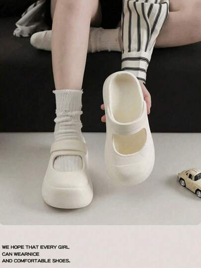 1 đôi bốt cổ ngắn nữ kiểu slip-on, giày dép mùa hè đế dày kiểu y tá và dép lê, thích hợp mang trong nhà hoặc ngoài trời, giày dép nữ đi trong nhà, dép lê nữ, giày sửa chữa ngoài trời đế dày, quà tặng Ngày của Mẹ, thích hợp làm giày thường ngày cho phụ nữ.