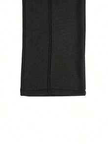 Men's Casual Solid Color Drawstring Waist Sports Pants, All Season, Fall - 黑色 - 查看 8