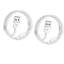 1-2条苹果专用车载充电器，3.3英尺USB-A转Lightning充电线，支持CarPlay无缝连接，智能快充，兼容苹果14/13/12/11/XS/XR/X/8/7系列，驾驶导航/日常充电必备 - 白色 - 查看 8