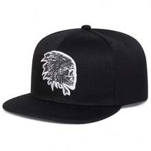 Mũ lưỡi trai nam thêu hình đầu lâu, kiểu dáng thời trang đường phố, thích hợp cho mùa xuân, mùa thu, du lịch, nghỉ mát biển. - nhiều màu - Xem 4