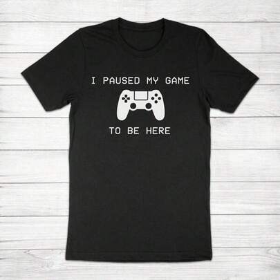 I Paused My Game To Be Here Play 5 Funny PS5 Station Gamer Unisex Tee T-Shirt,playeras de niño,ropa de niño,camisas para niño,