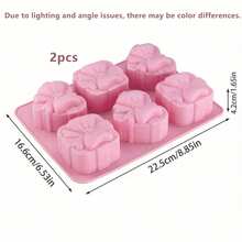 6-Cavity Silicone Cake Mold, Non-Stick Baking Tray, Suitable For Mousse, Chocolate, Candy, Desserts And Various Occasions Such As Christmas, Thanksgiving, Valentine's Day, Father's Day And Mother's Day - Pink - View 7